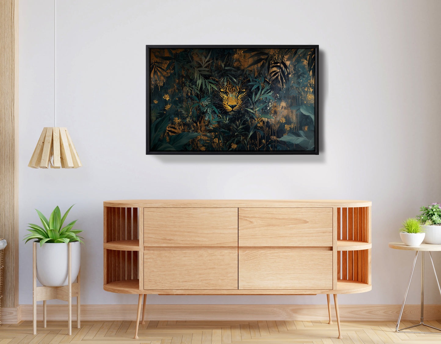 Leopard Jungle African American canvas print view 26