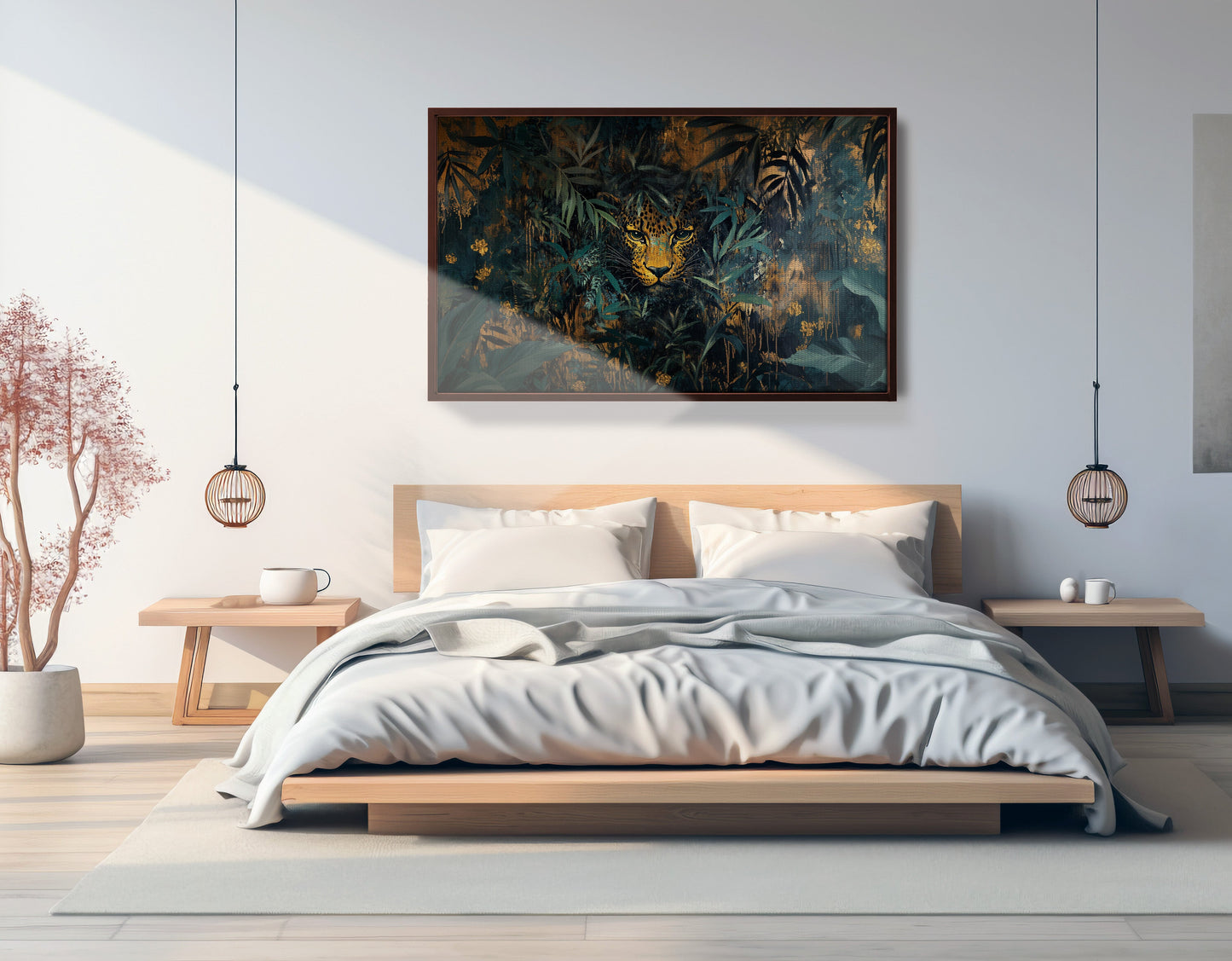 Leopard Jungle African American canvas print view 33