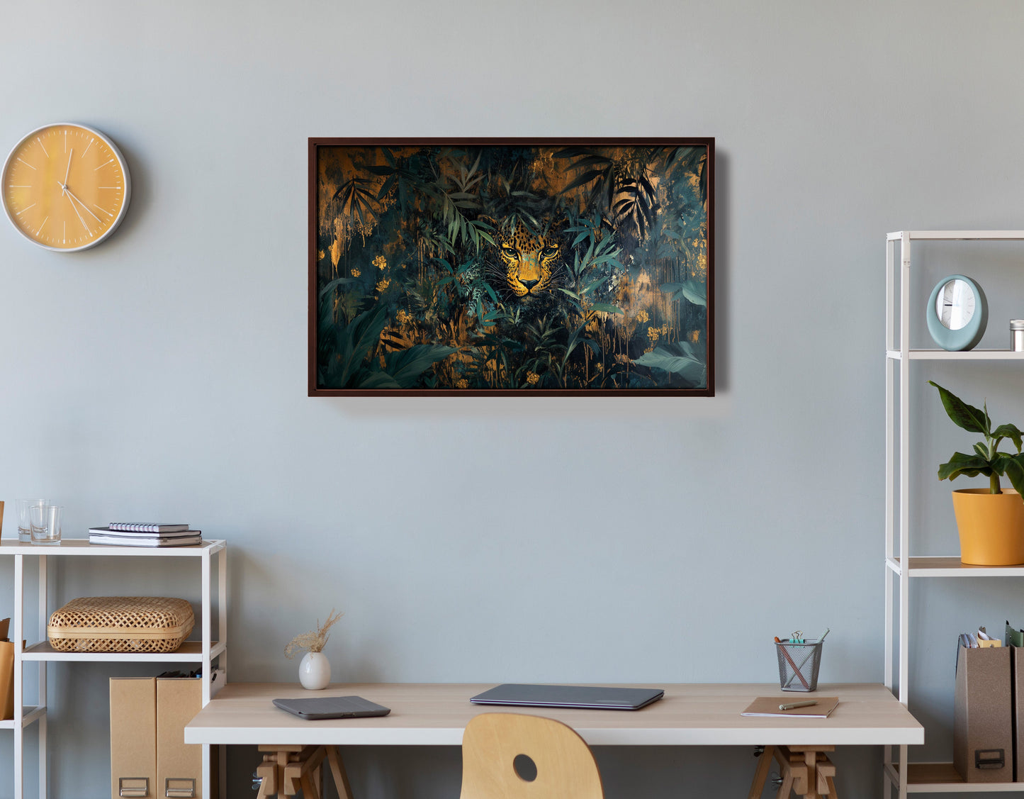 Leopard Jungle African American canvas print view 36