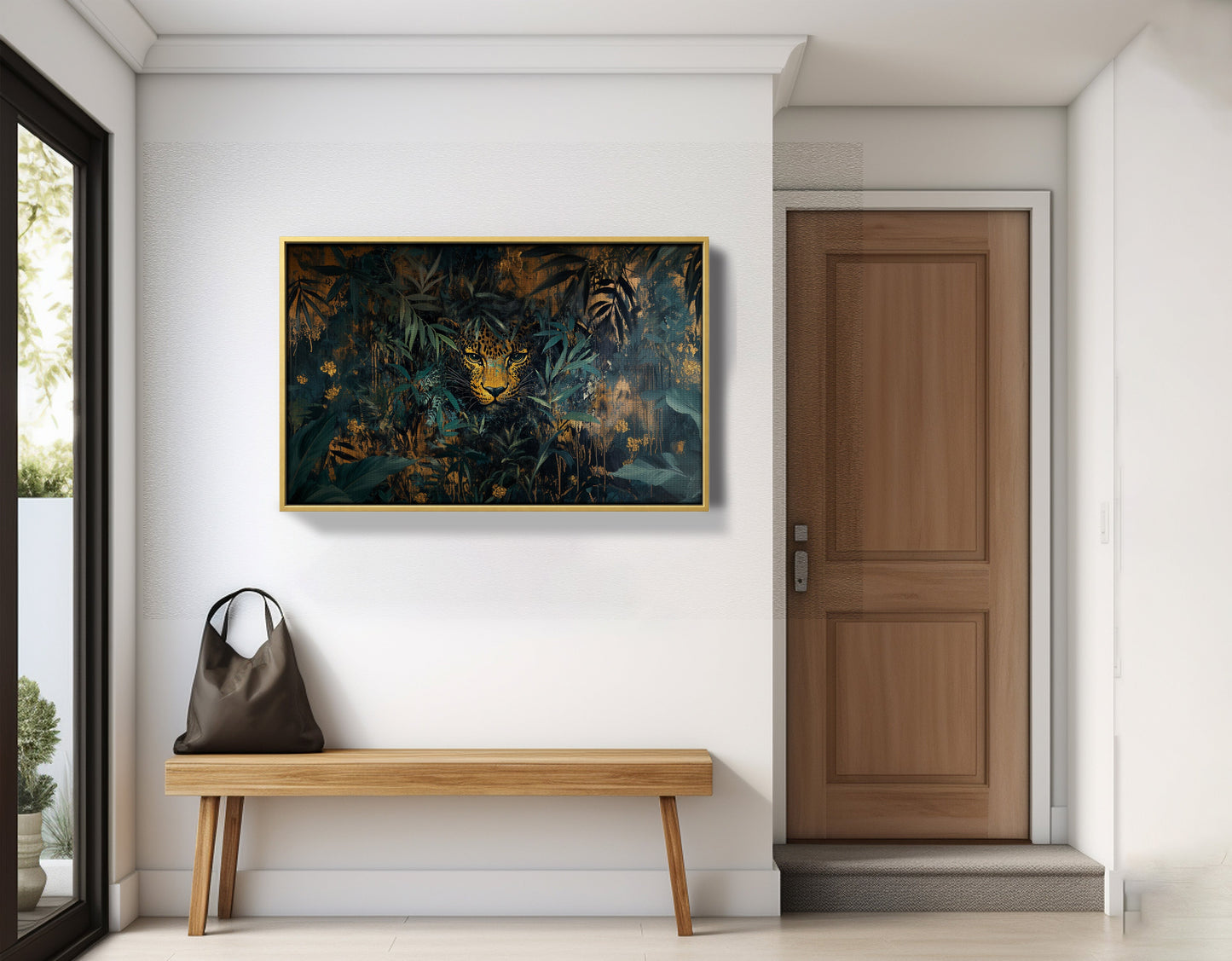 Leopard Jungle African American canvas print view 41