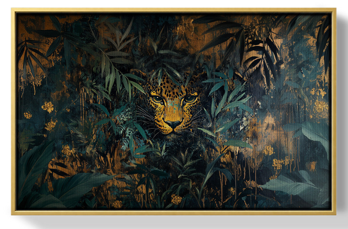 Leopard Jungle African American canvas print view 37