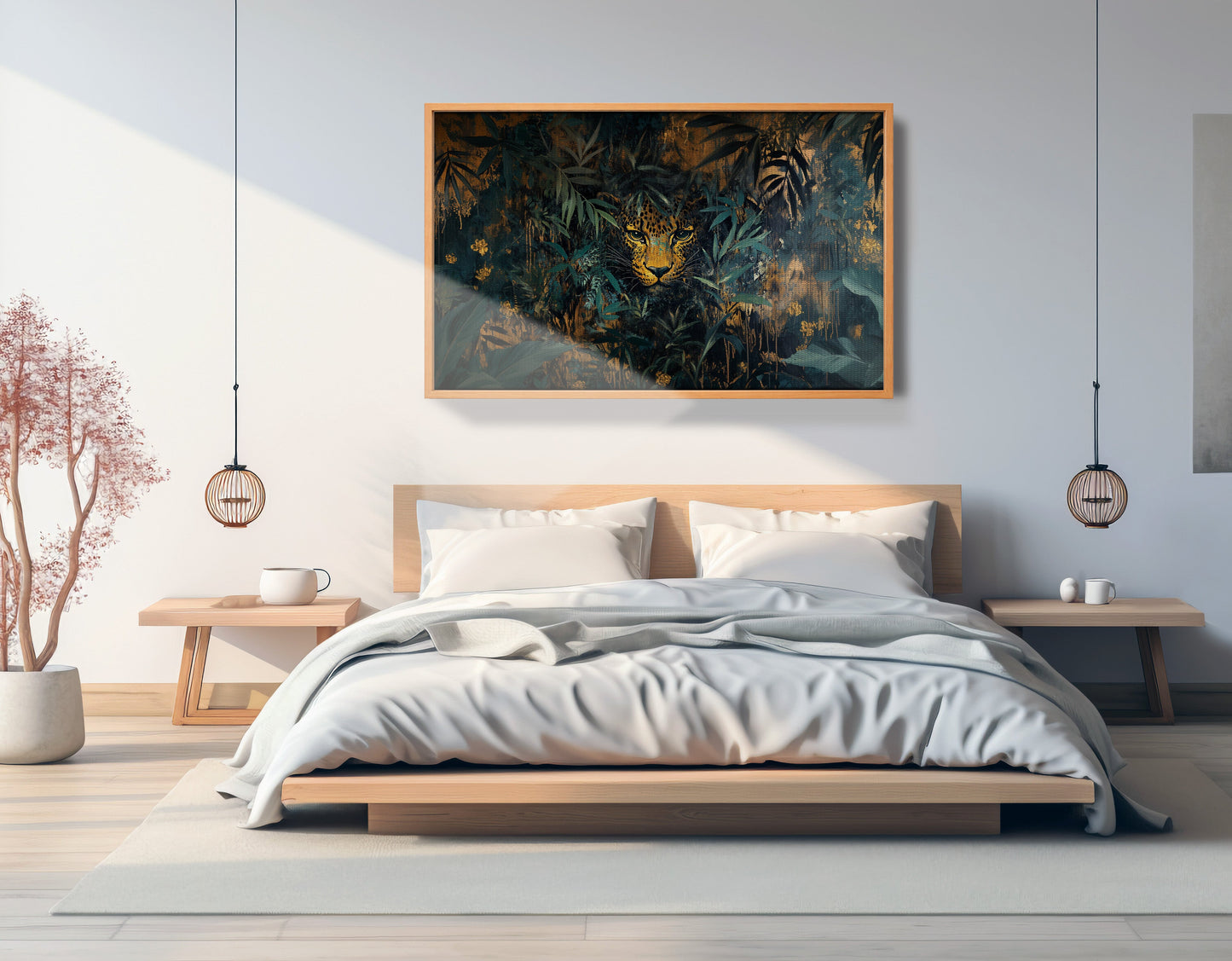 Leopard Jungle African American canvas print view 45