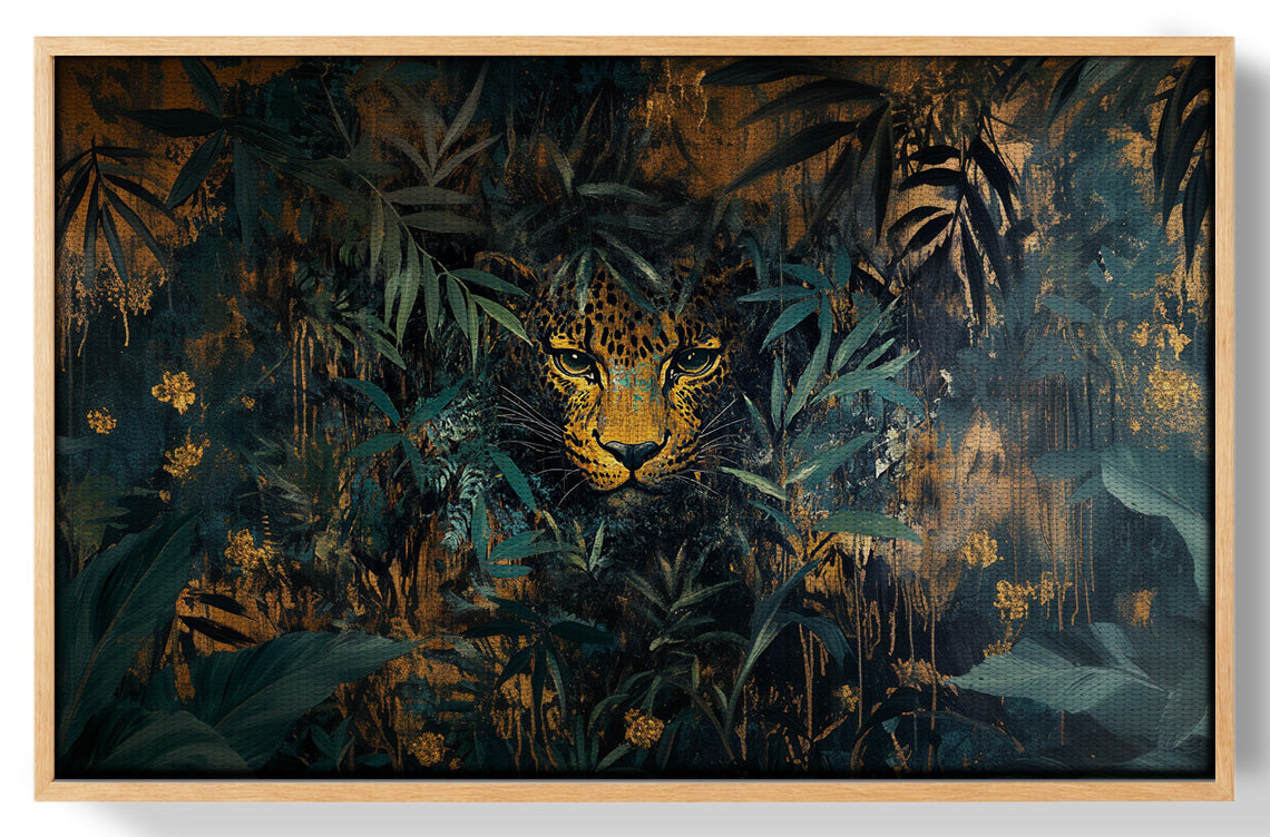 Leopard Jungle African American canvas print view 49