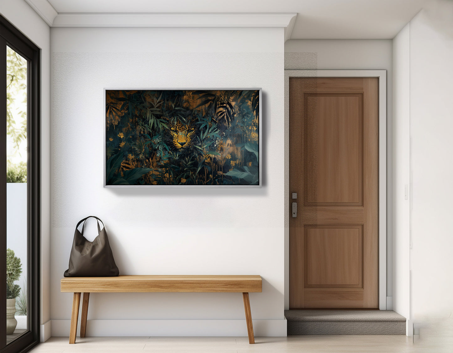 Leopard Jungle African American canvas print view 59