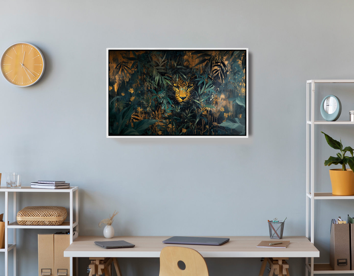 Leopard Jungle African American canvas print view 66