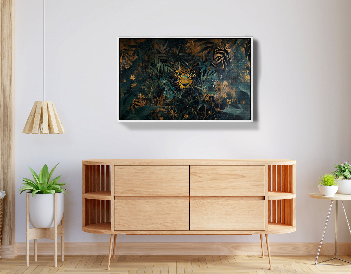 Leopard Jungle African American canvas print view 62