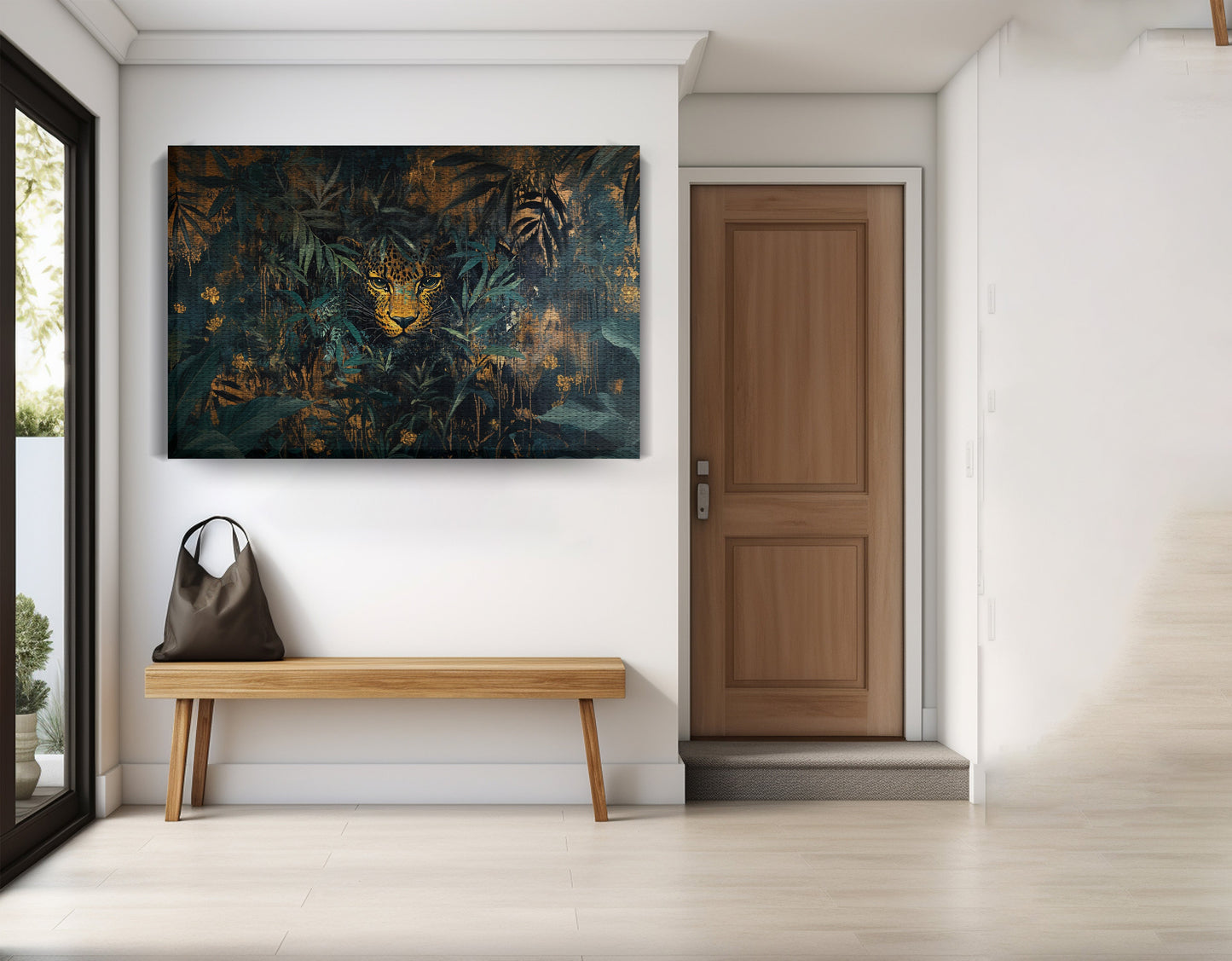 Leopard Jungle African American canvas print view 17