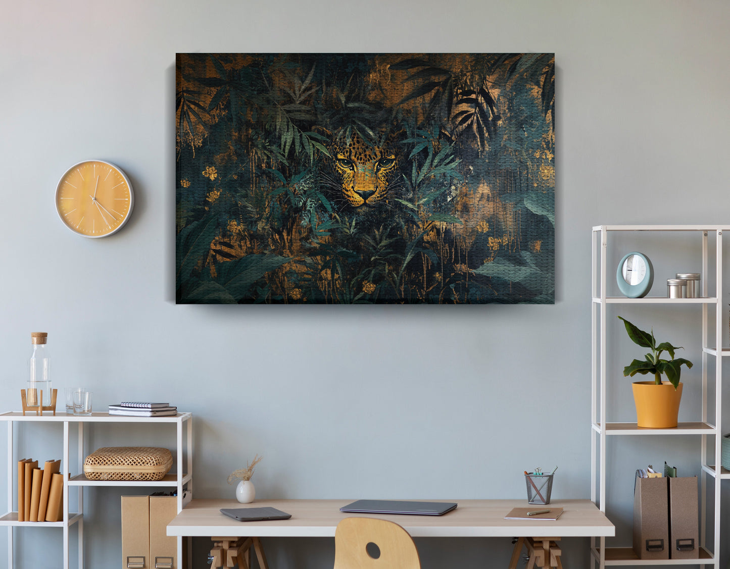 Leopard Jungle African American canvas print view 18