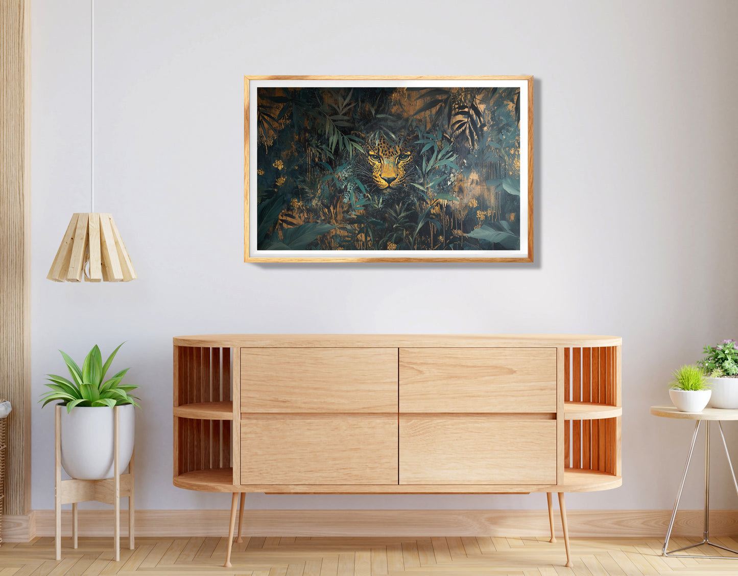 Leopard Jungle African American canvas print view 74