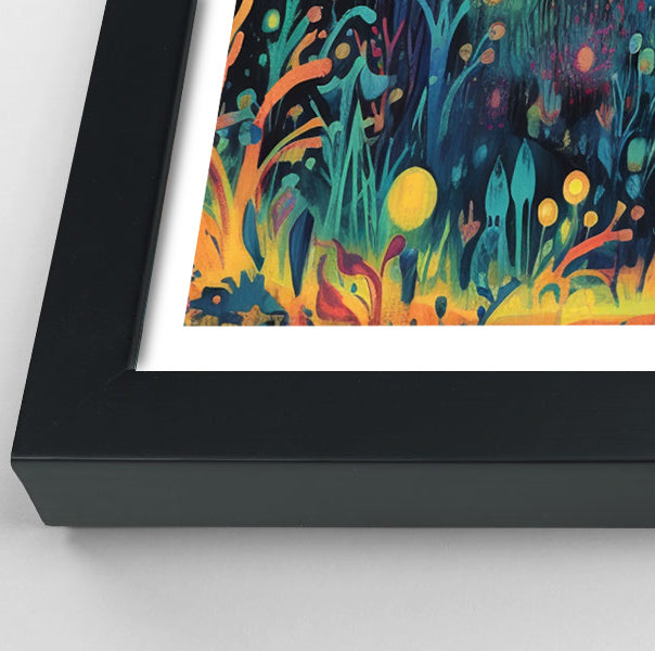Mystical Giraffe Night Black African American canvas print view 70