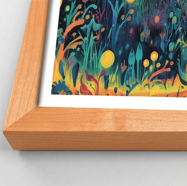 Mystical Giraffe Night Black African American canvas print view 82