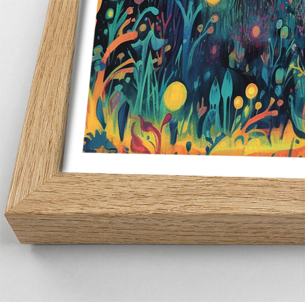 Mystical Giraffe Night Black African American canvas print view 76