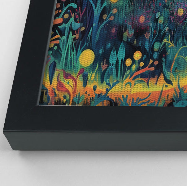Mystical Giraffe Night Black African American canvas print view 28