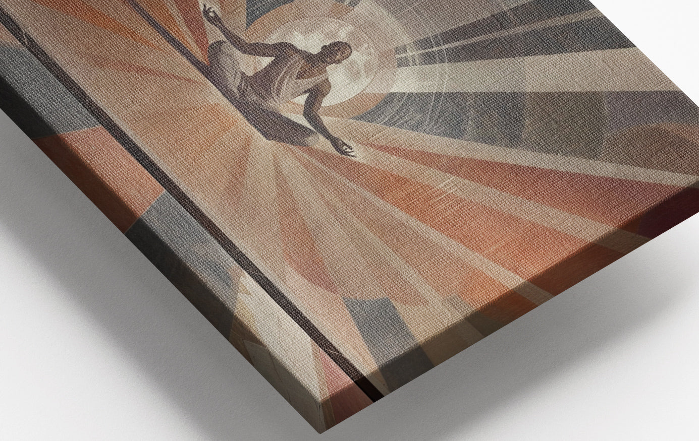 Close-up of Black Woman Meditation Sun Rays African American wall art detail