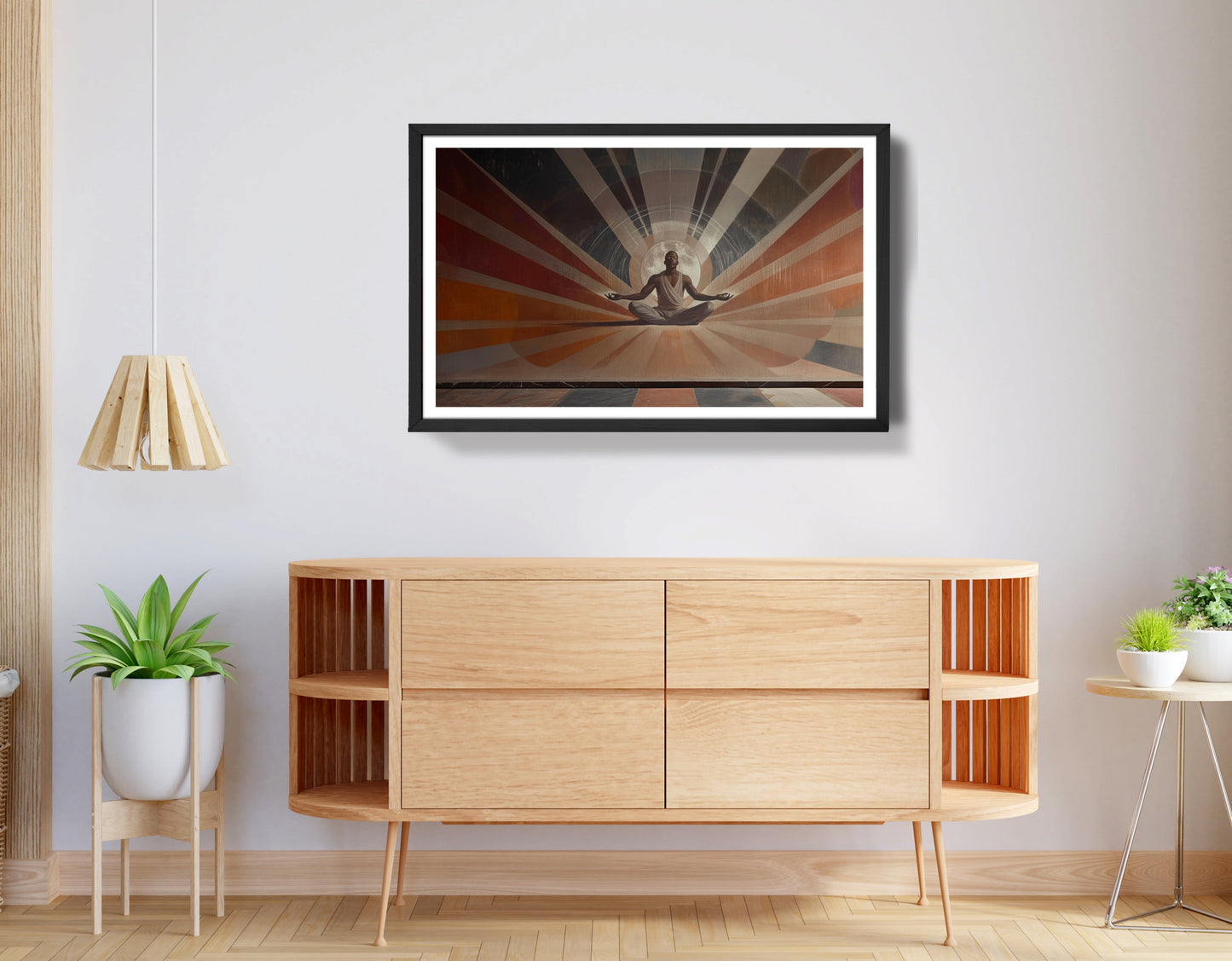 Black Woman Meditation Sun Rays African American wall art view 68