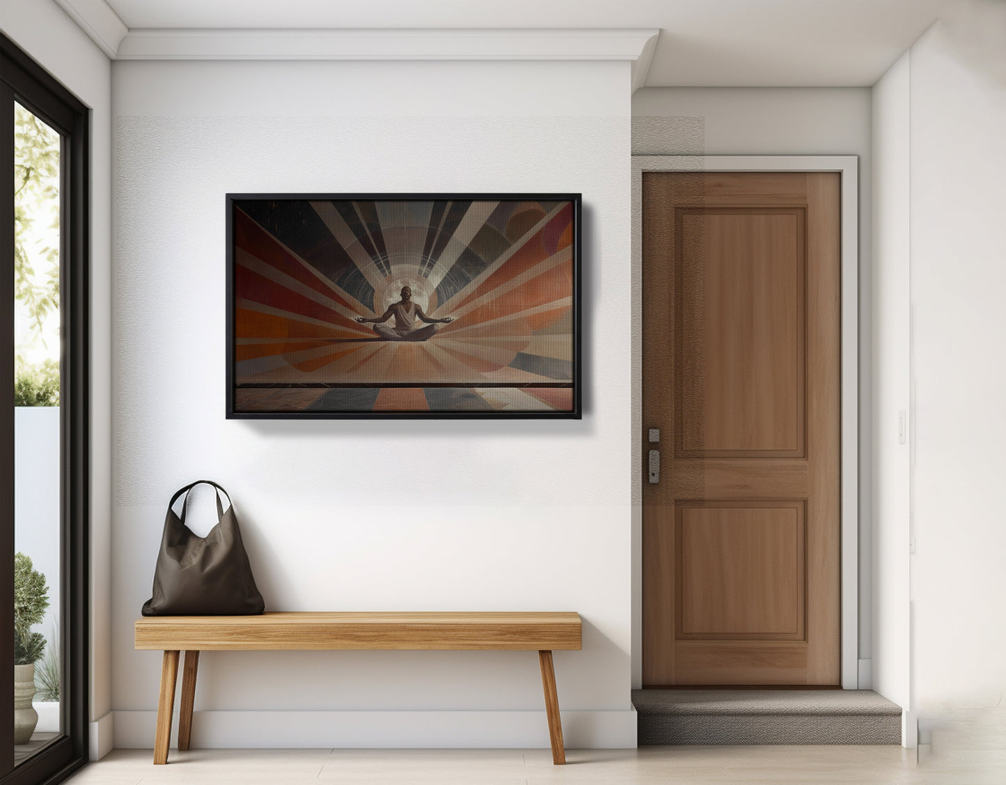 Black Woman Meditation Sun Rays African American wall art view 29