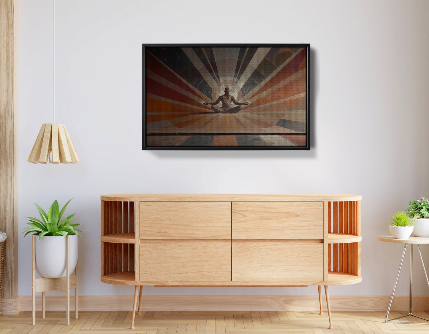 Black Woman Meditation Sun Rays African American wall art view 26