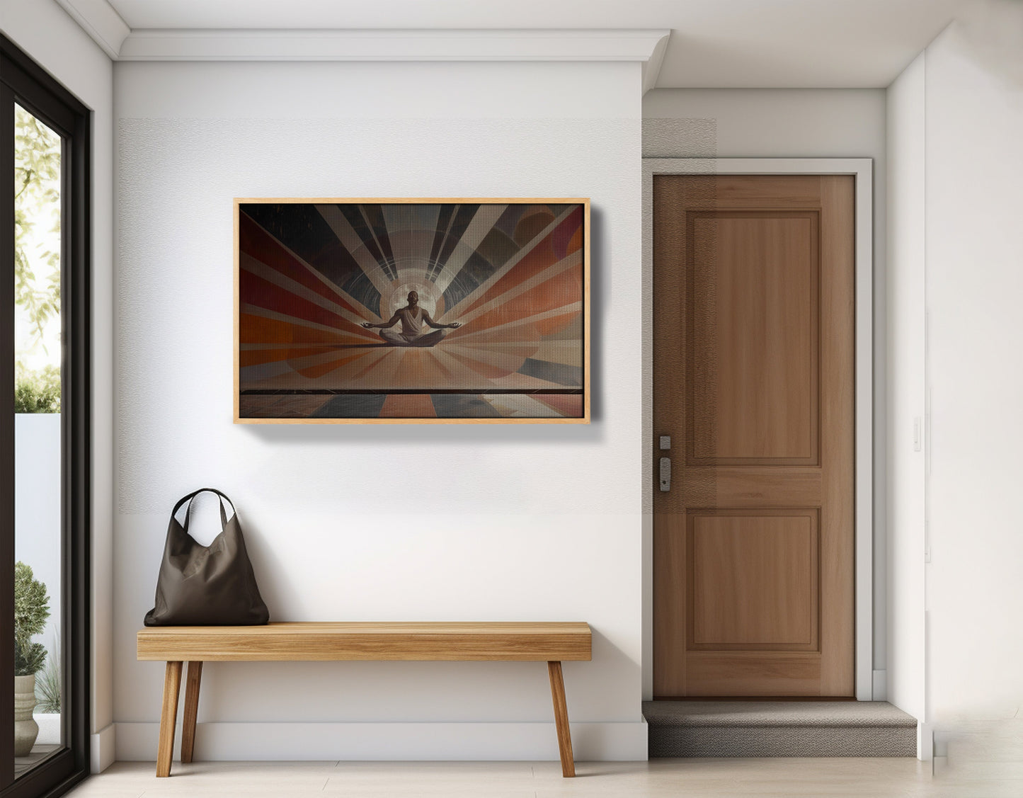 Black Woman Meditation Sun Rays African American wall art view 53