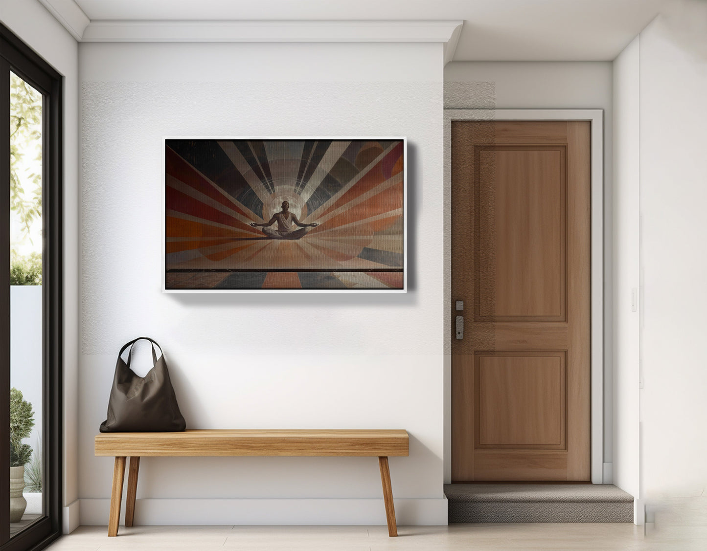 Black Woman Meditation Sun Rays African American wall art view 65