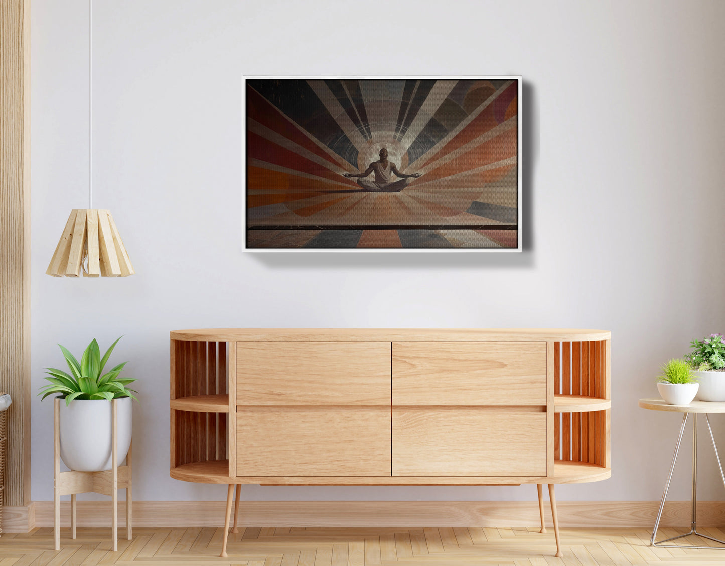 Black Woman Meditation Sun Rays African American wall art view 62