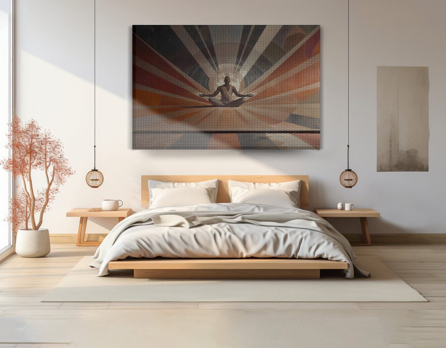 Black Woman Meditation Sun Rays African American wall art view 15