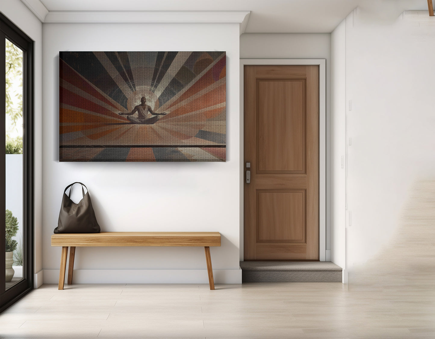 Black Woman Meditation Sun Rays African American wall art view 17