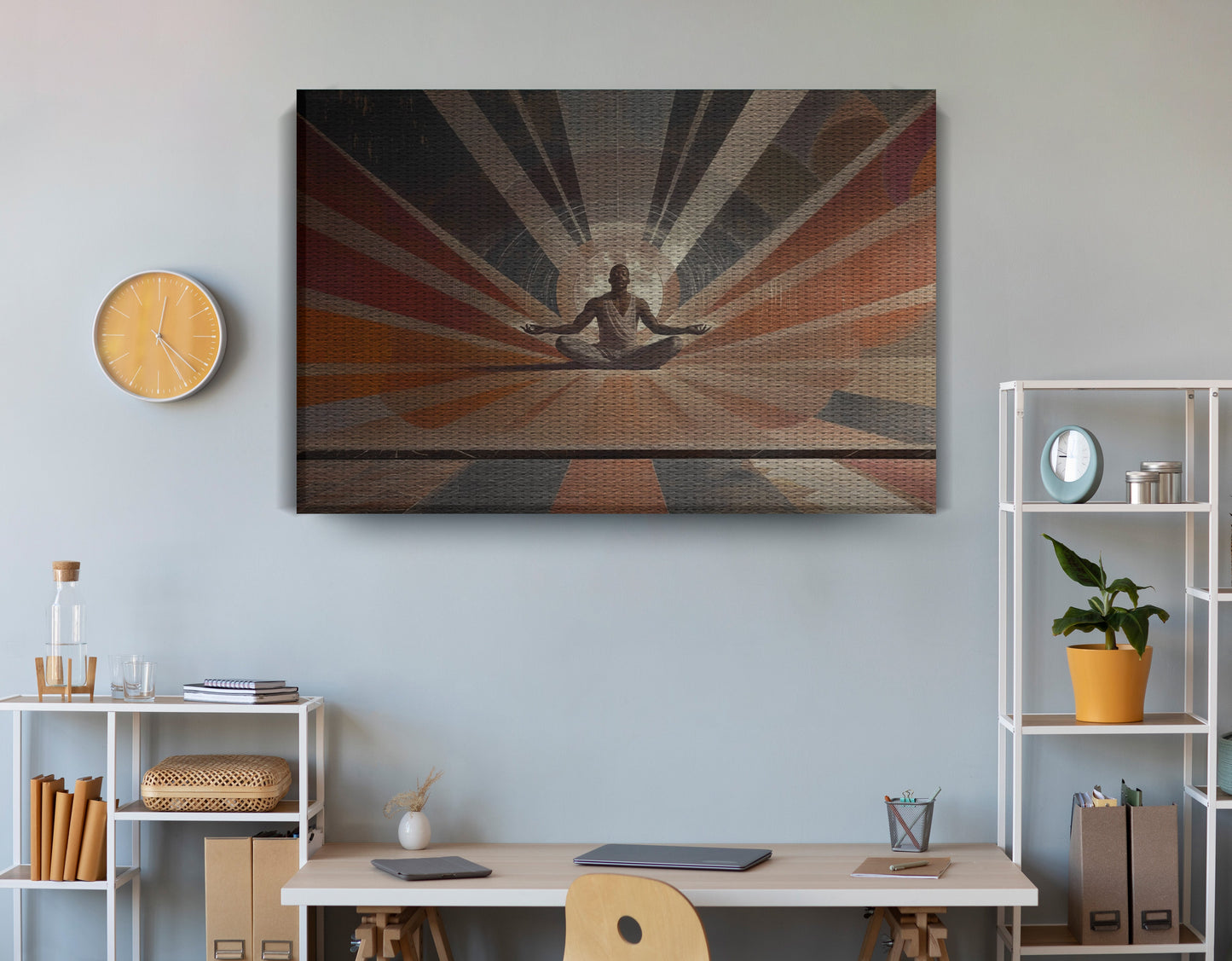 Black Woman Meditation Sun Rays African American wall art view 18