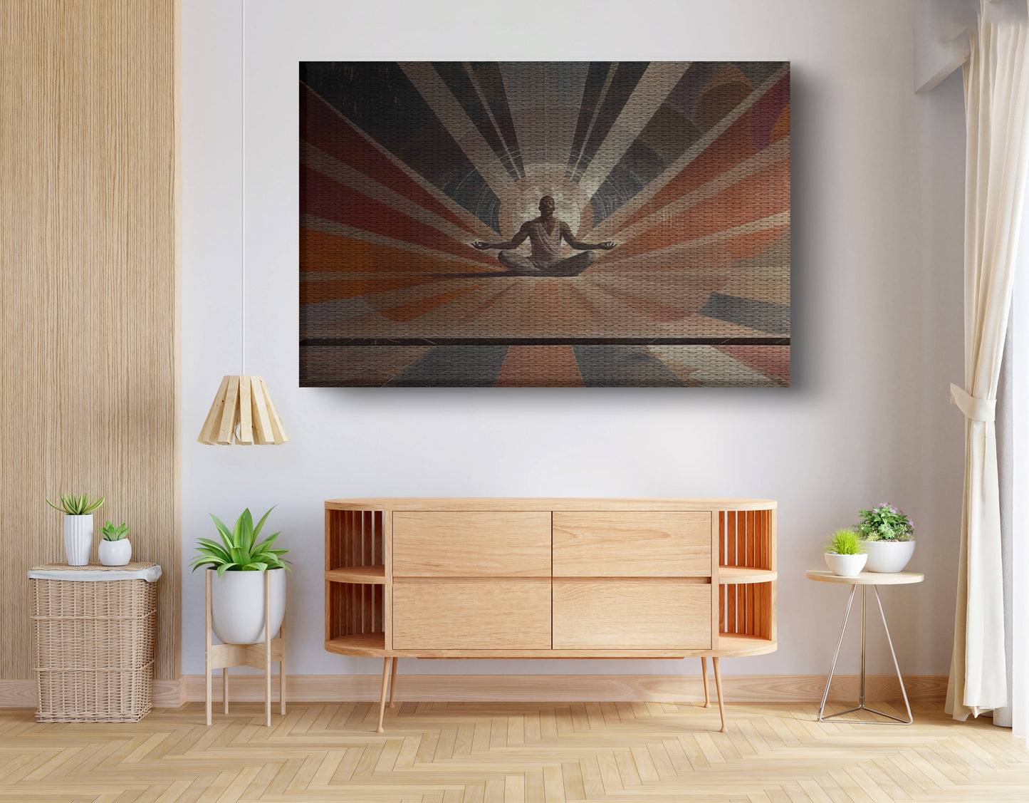 Black Woman Meditation Sun Rays African American wall art view 14