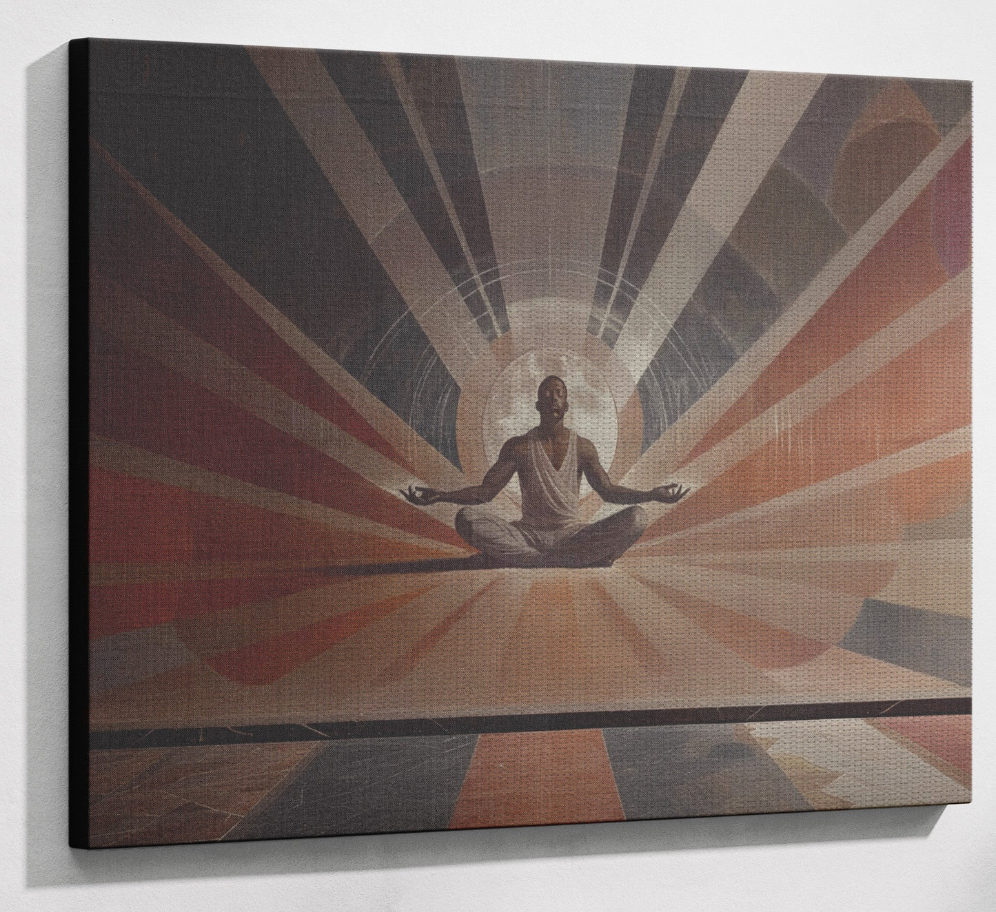 Black Woman Meditation Sun Rays African American wall art view 13