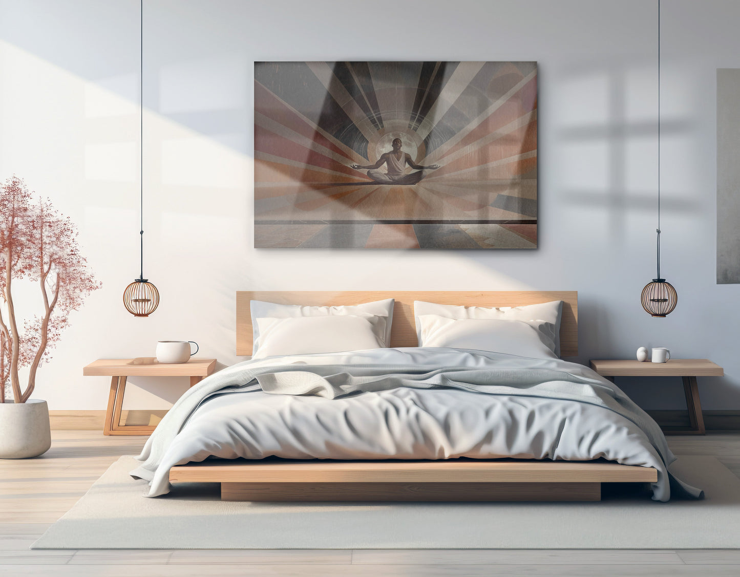 Black Woman Meditation Sun Rays African American wall art view 21