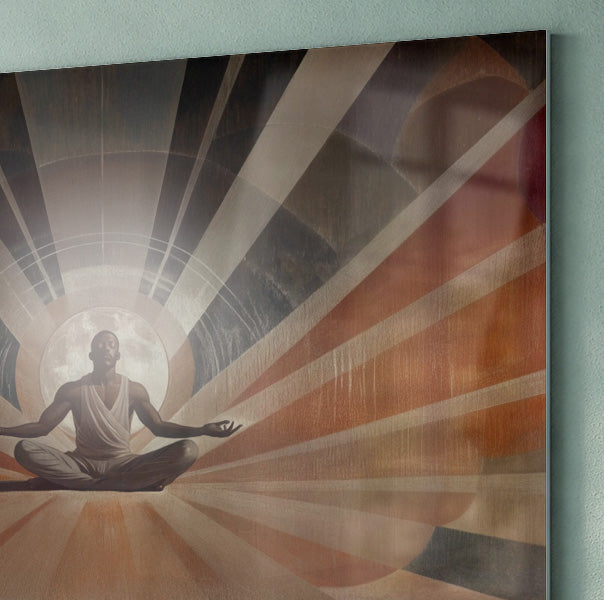 Black Woman Meditation Sun Rays African American wall art view 22