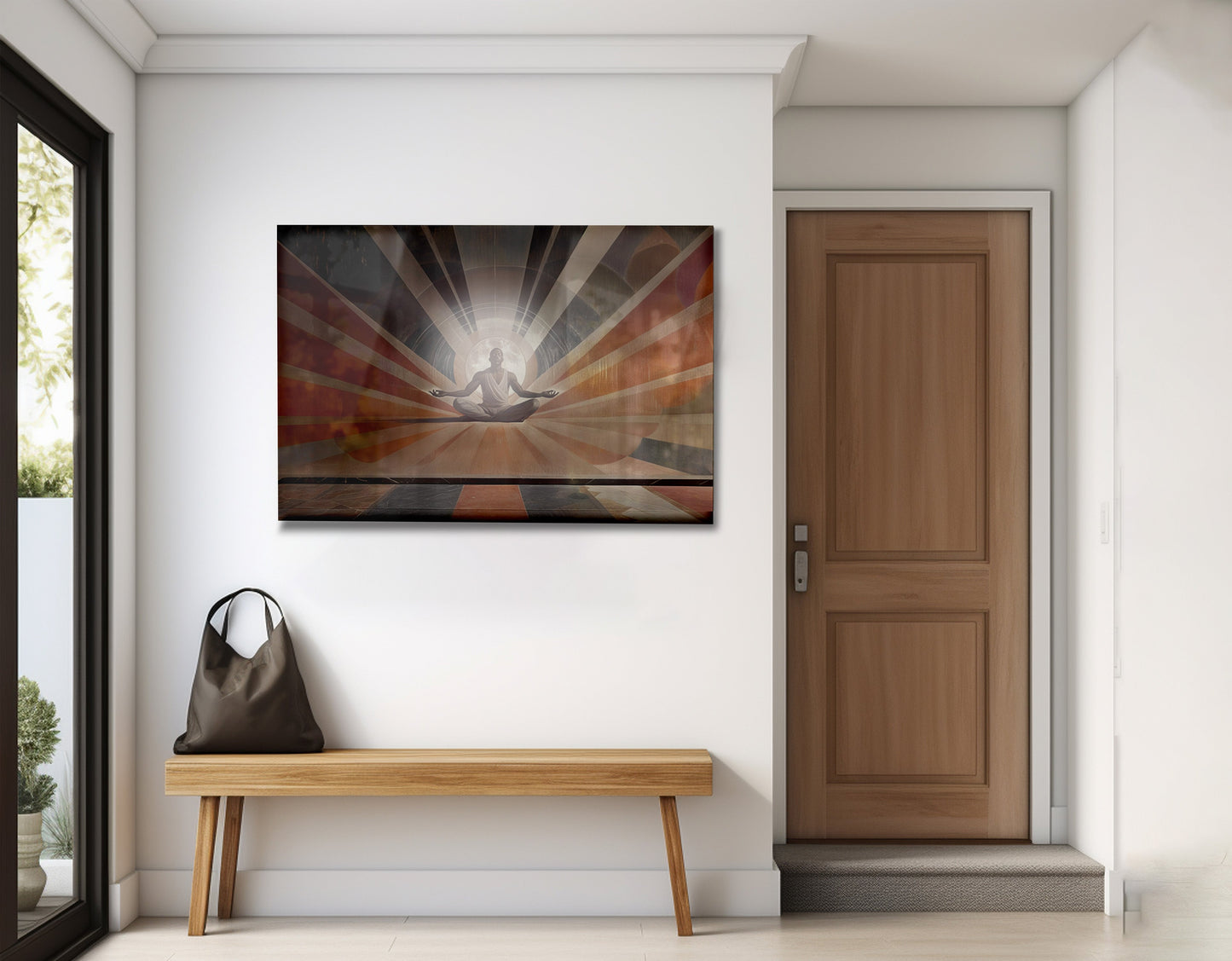 Black Woman Meditation Sun Rays African American wall art view 23