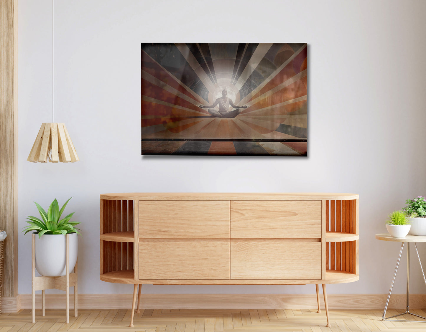 Black Woman Meditation Sun Rays African American wall art view 20