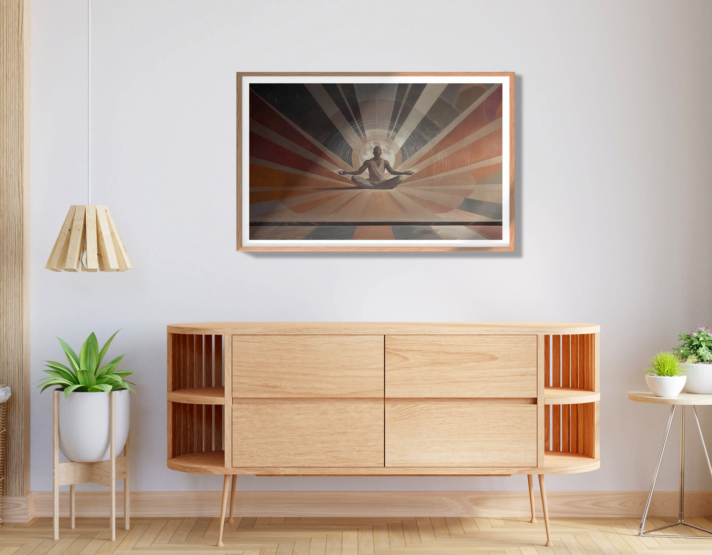 Black Woman Meditation Sun Rays African American wall art view 80