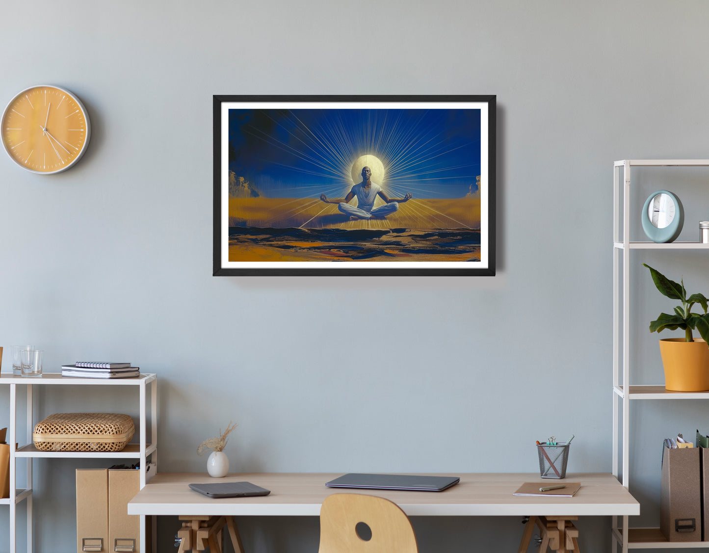 Black Woman Desert Meditation African American wall art view 72