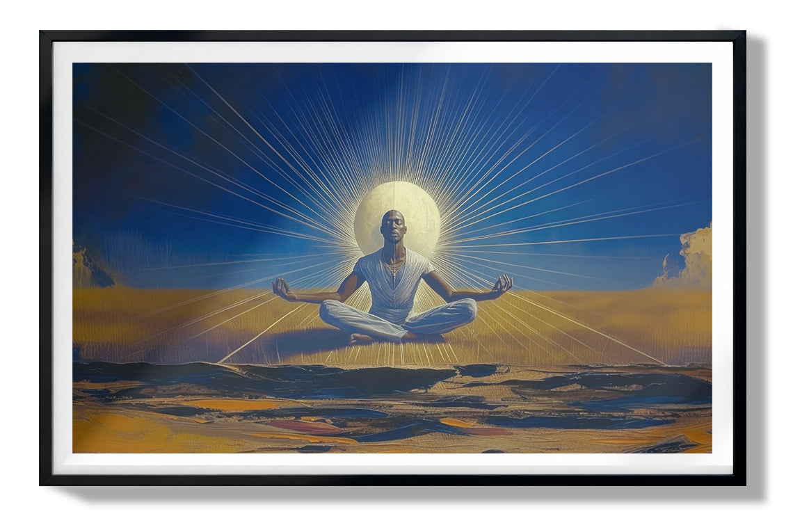 Black Woman Desert Meditation African American wall art view 67