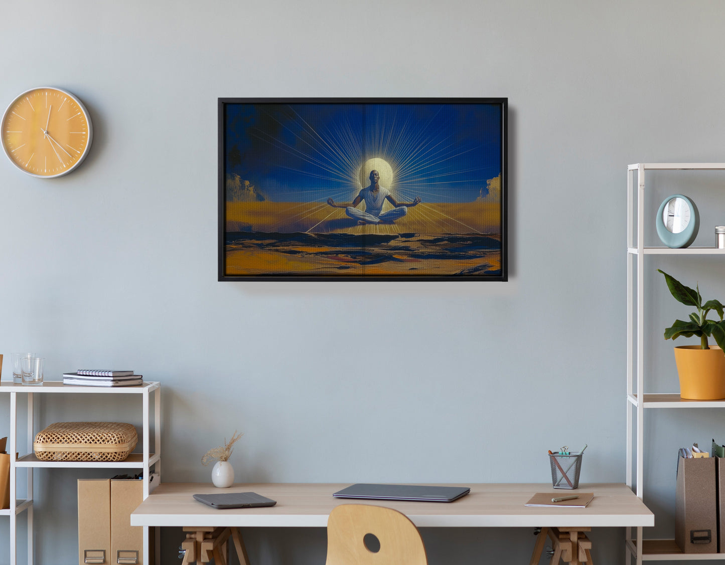 Black Woman Desert Meditation African American wall art view 30