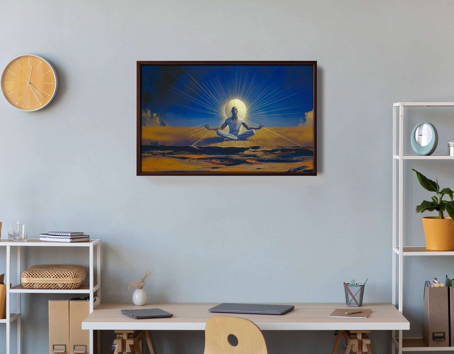 Black Woman Desert Meditation African American wall art view 36