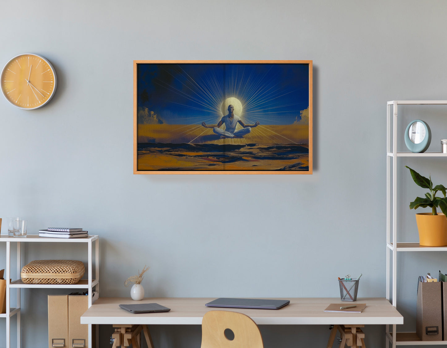 Black Woman Desert Meditation African American wall art view 48