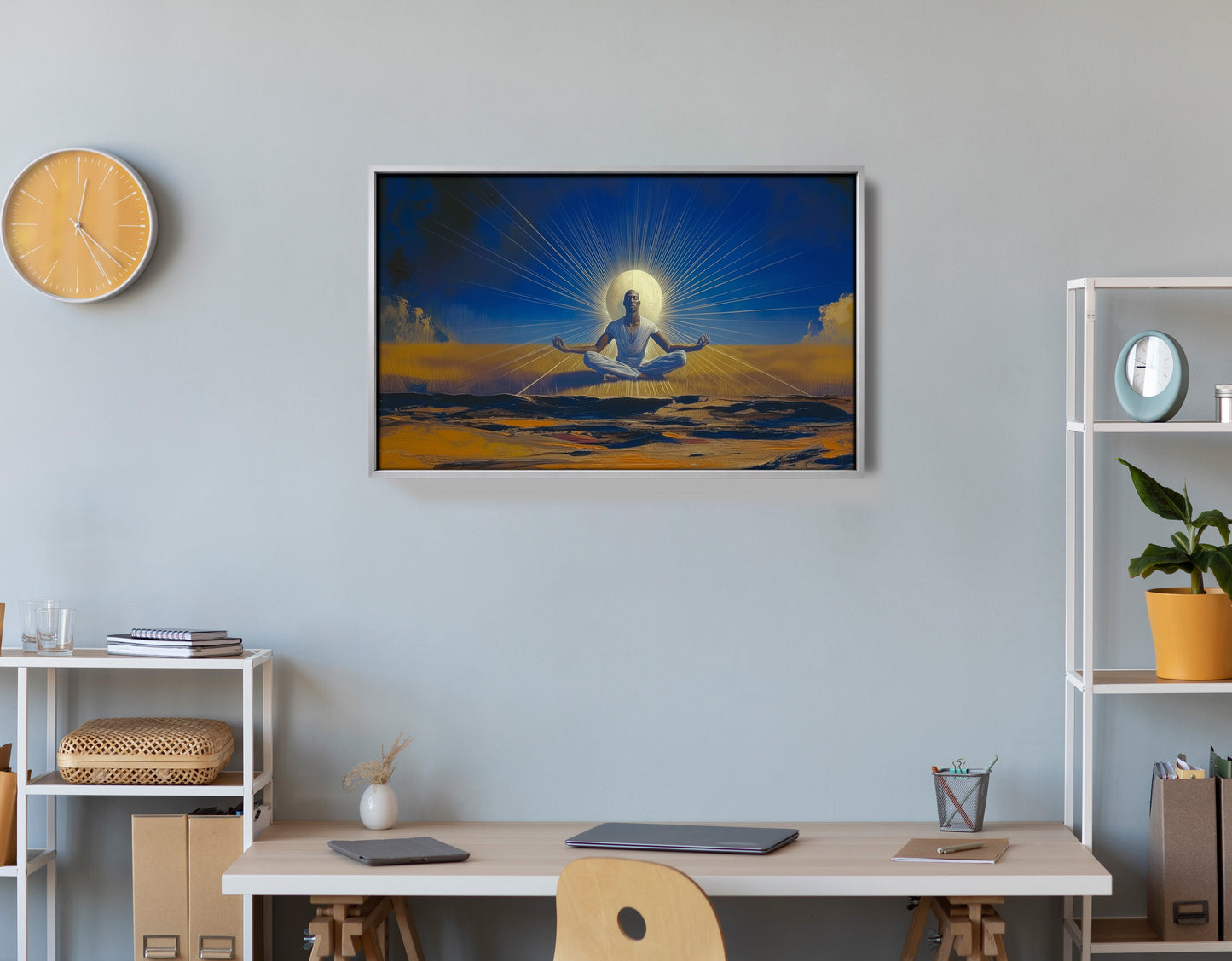 Black Woman Desert Meditation African American wall art view 60