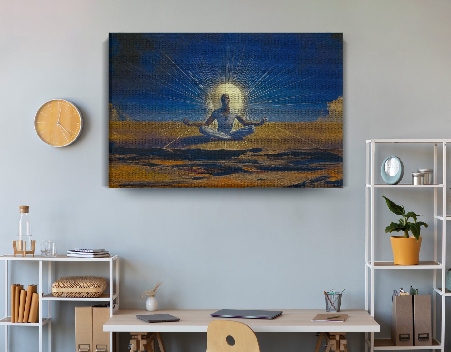 Black Woman Desert Meditation African American wall art view 18