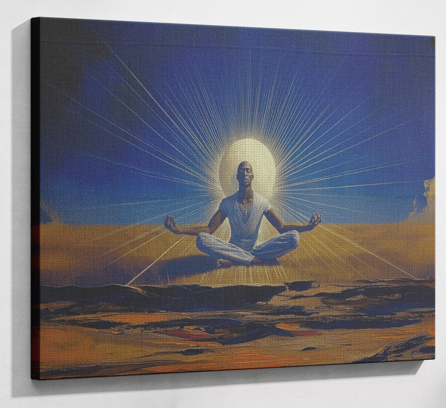 Black Woman Desert Meditation African American wall art view 13