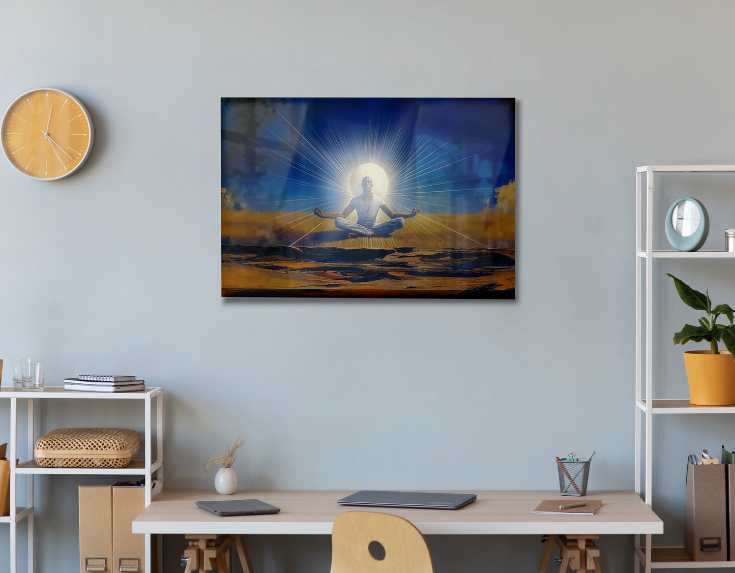 Black Woman Desert Meditation African American wall art view 24