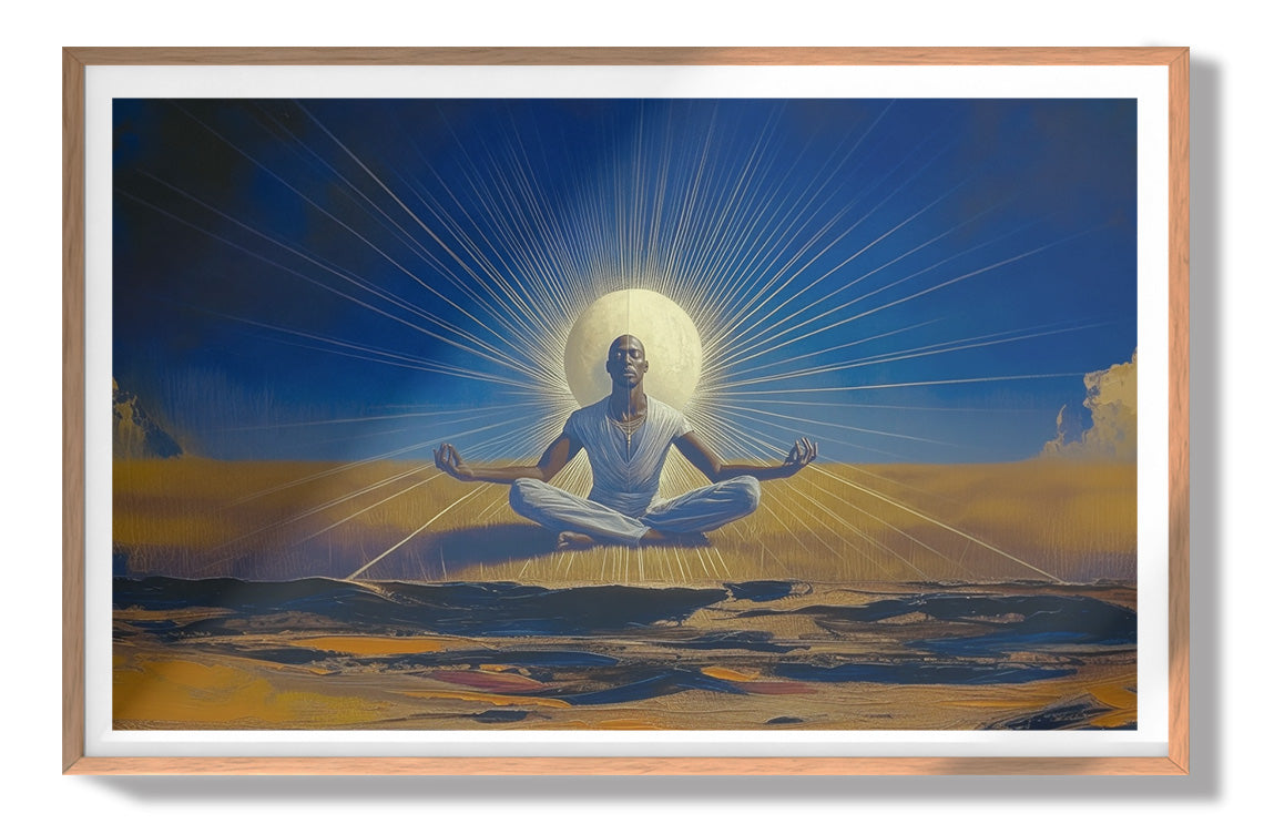 Black Woman Desert Meditation African American wall art view 79
