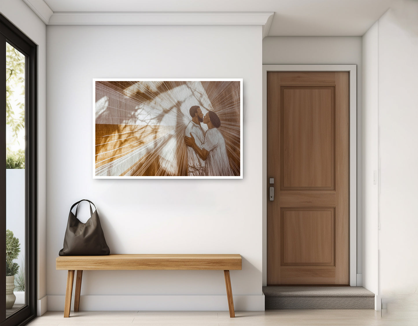 Black Couple Love and Light Black love wall art home decor view