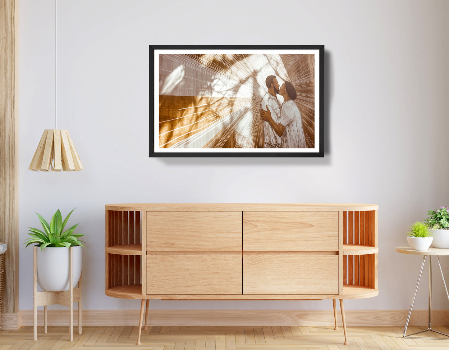 Black Couple Love and Light Black love wall art view 68