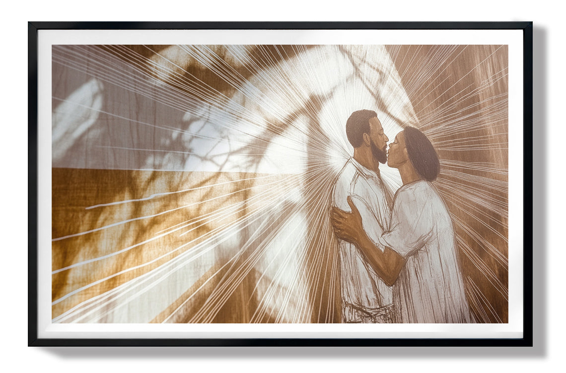 Black Couple Love and Light Black love wall art view 67