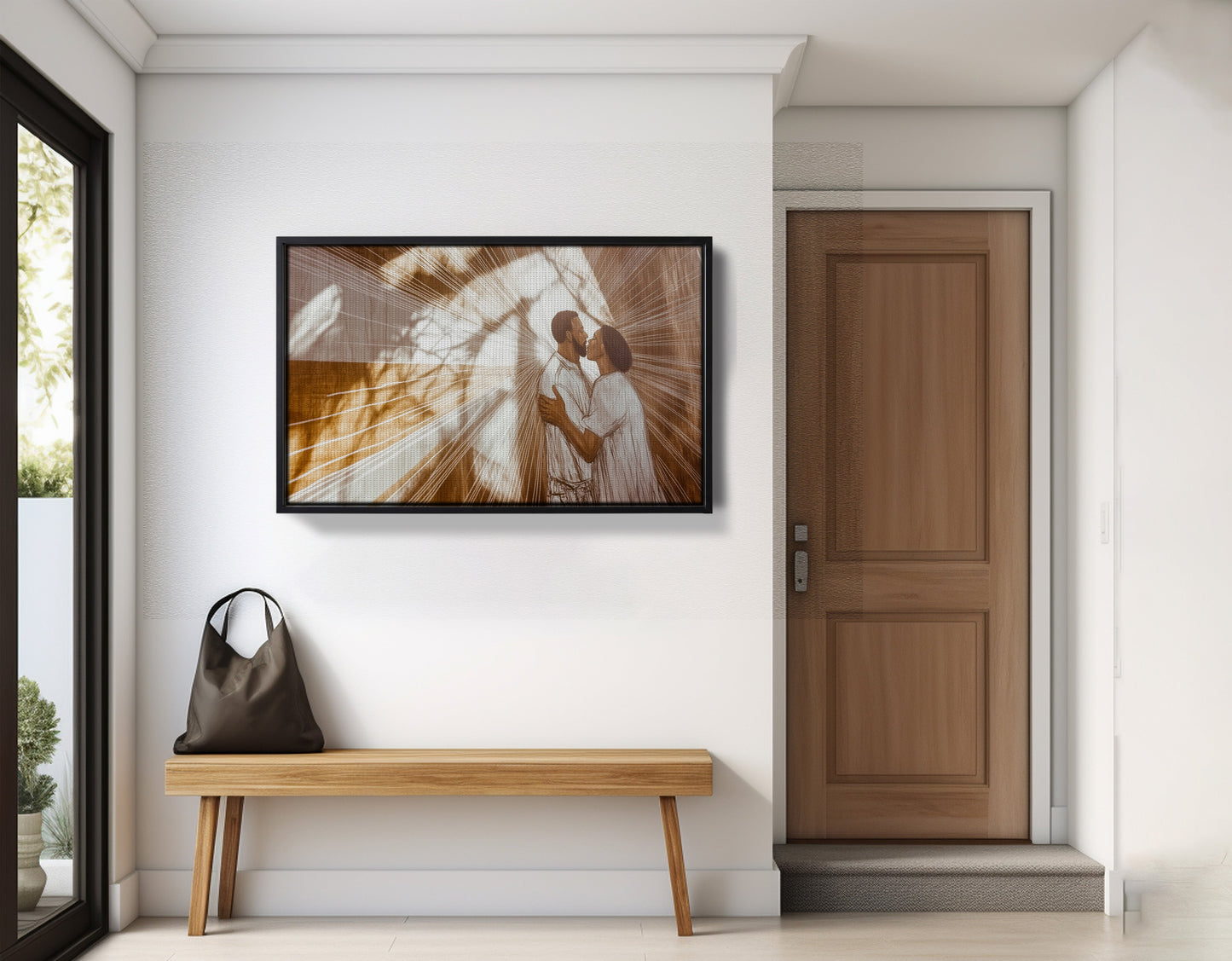 Black Couple Love and Light Black love wall art view 29