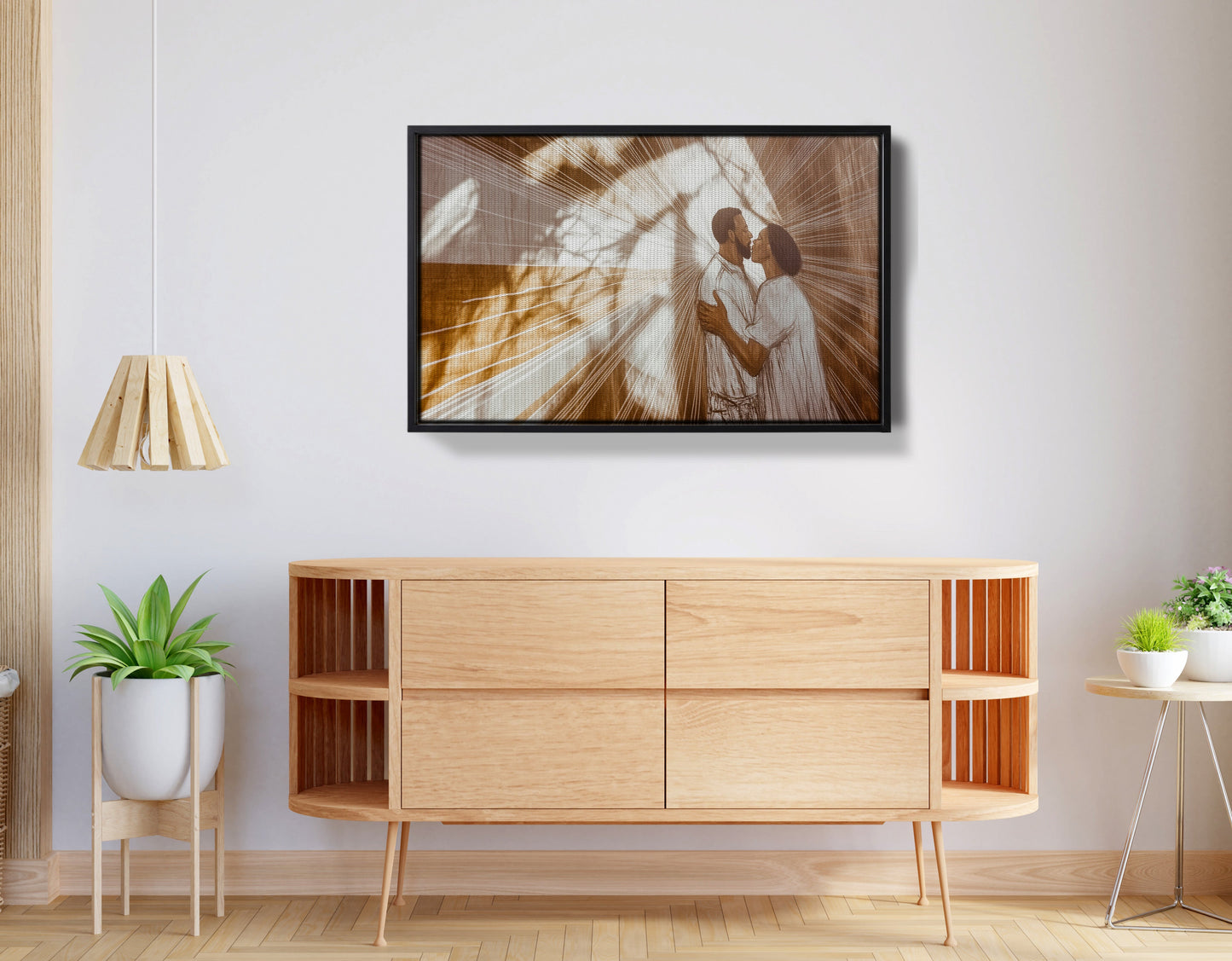 Black Couple Love and Light Black love wall art view 26