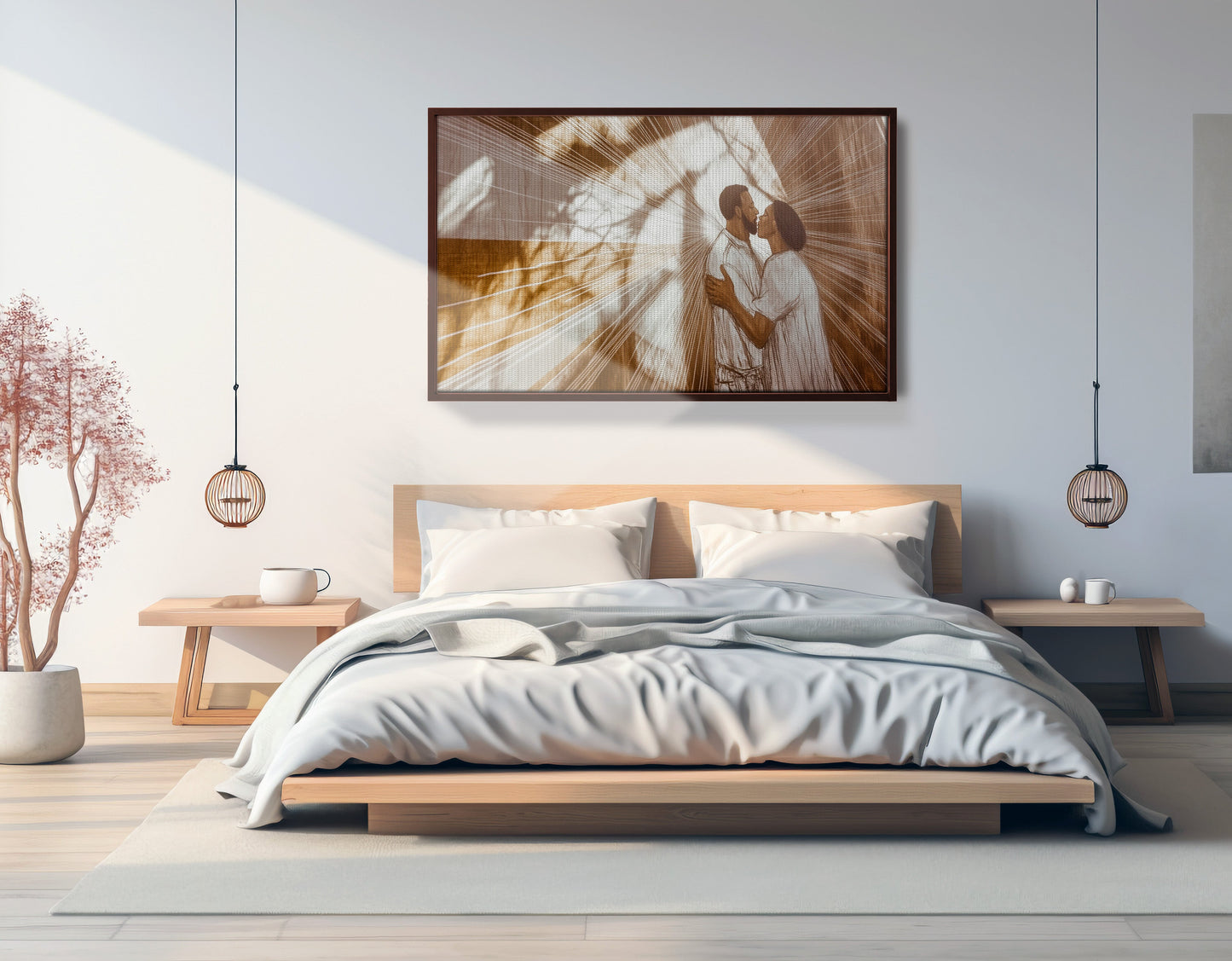 Black Couple Love and Light Black love wall art view 33